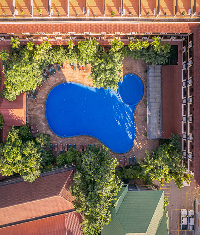 The Top View of Angkor Paradise Hotel